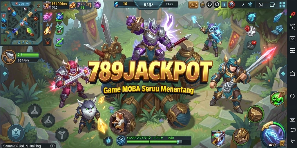 Tampilan seru dan menegangkan dari gameplay MOBA 789JACKPOT.