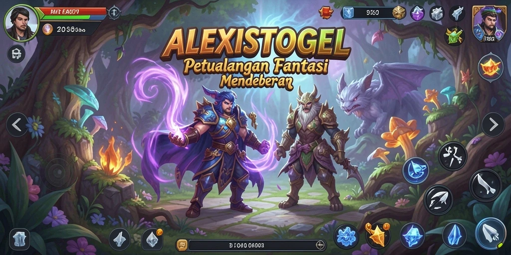 Tampilan gameplay menarik dari ALEXISTOGEL di dunia fantasi.