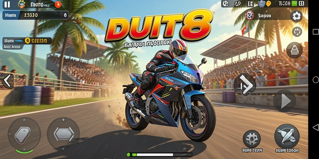 Tampilan menegangkan dari balapan motor di DUIT8