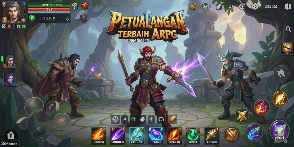 Tampilan spektakuler gameplay ARPG DY01 yang mendebarkan.