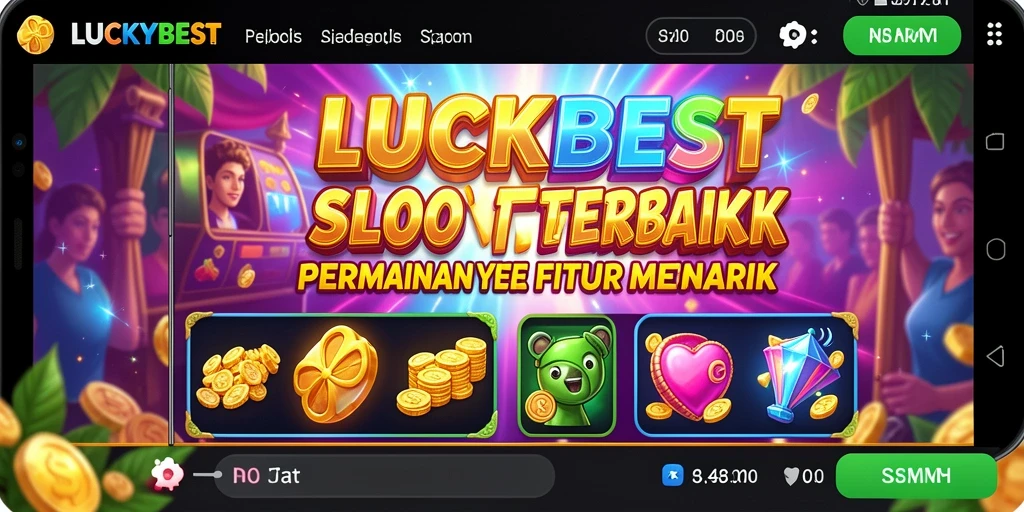Screenshot gameplay LUCKYBEST menampilkan fitur slot yang menarik.