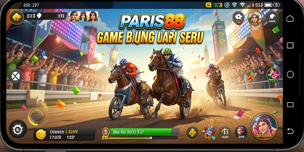 Tampilan menarik gameplay balapan PARIS88 yang seru.
