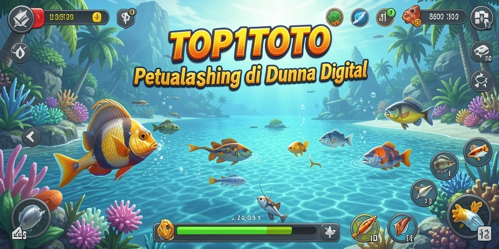 Screenshot utama TOP1TOTO menampilkan aksi memancing yang seru dan menakjubkan.